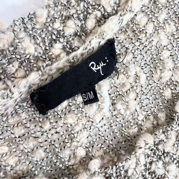 Ryu Top Women's Medium Long Sleeve Knit Wool Blend Lace Trim Stretchy fall - Picture 4 of 10